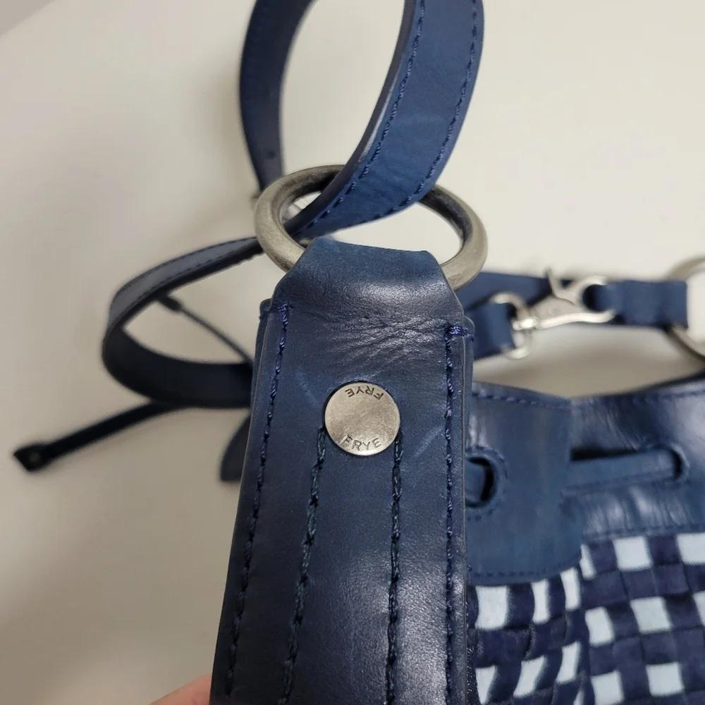 Frye Melissa Denin Drawstring Hobo Bucket Bag.